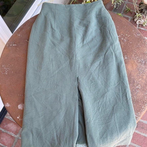 Vtg jones New York green wool pencil skirt sz 8 - Picture 5 of 6